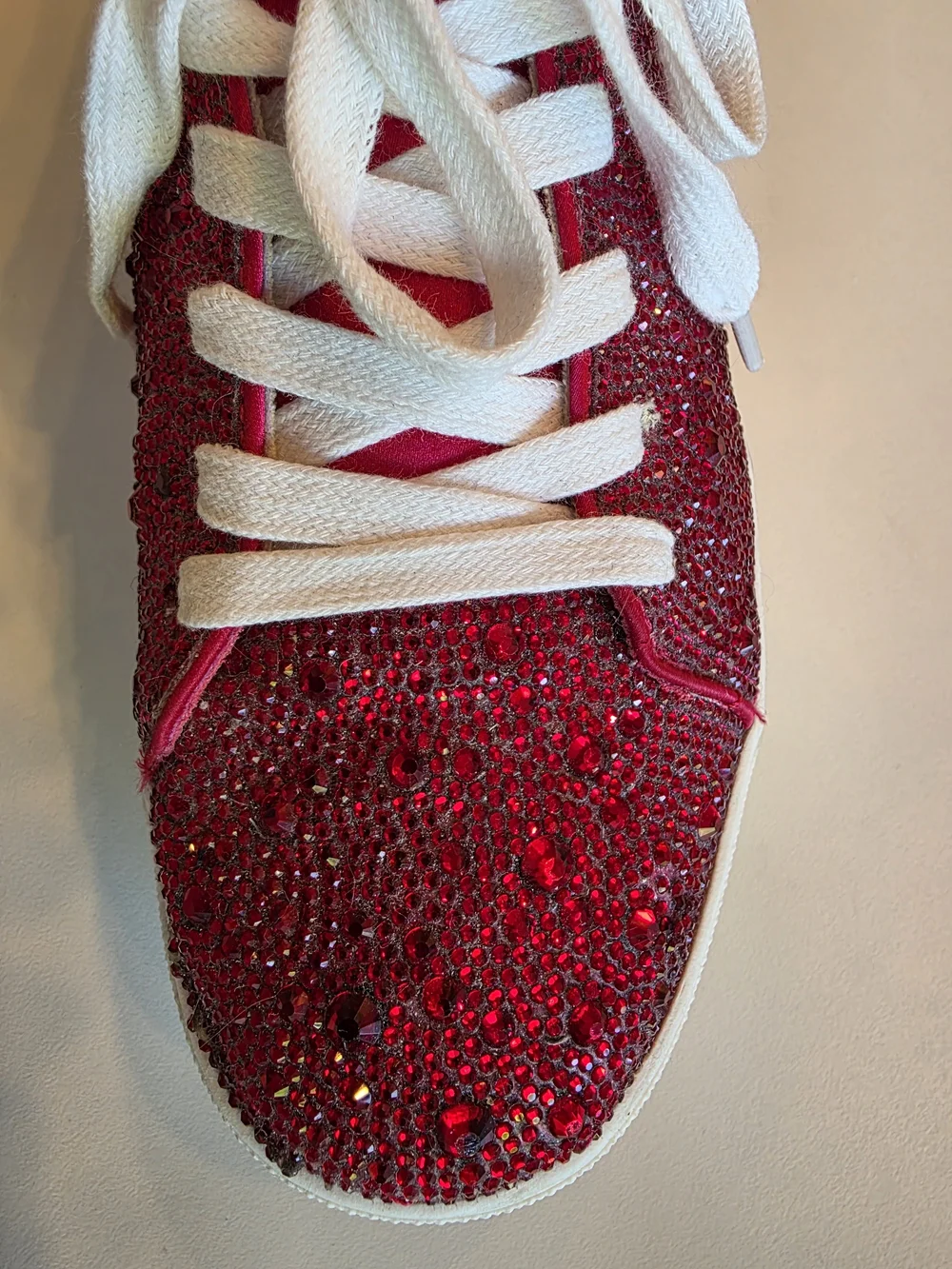 Betsey Johnson Sidny Rhinestone Platform Sneaker - Size 7.5